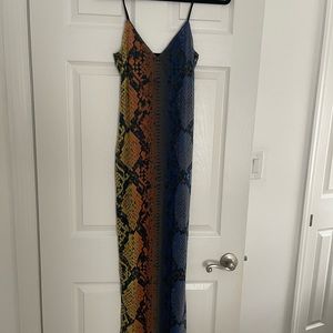 AFRM snakeskin dress